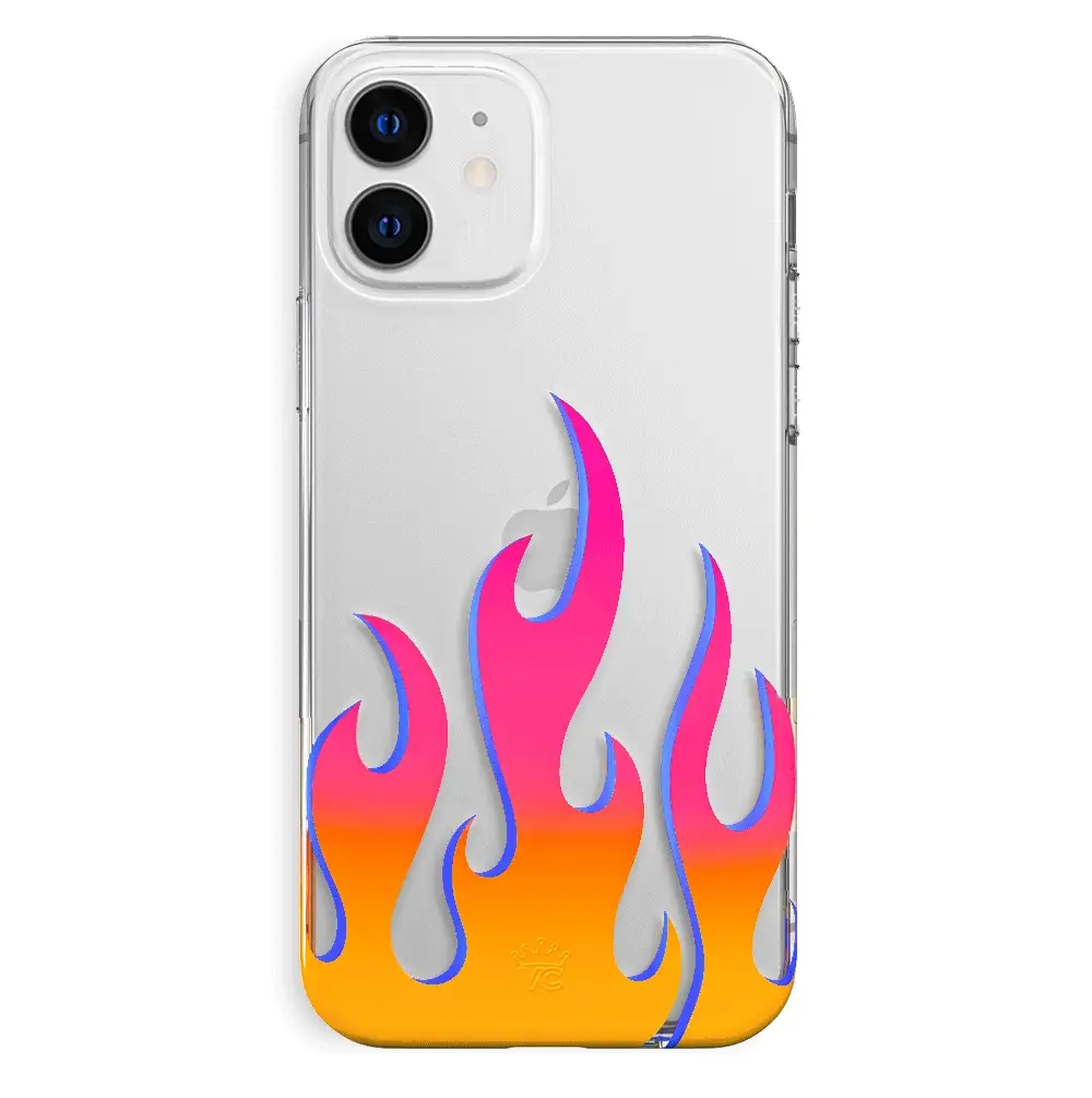 Flames Clear iPhone Case - Image 64