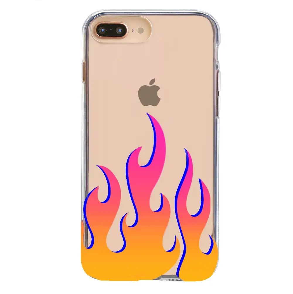 Flames Clear iPhone Case - Image 7