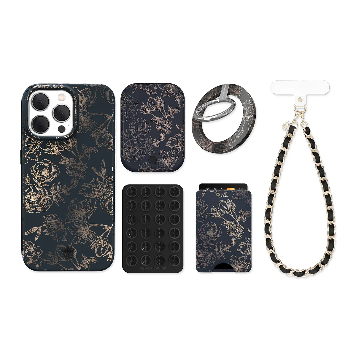 Floral Rose Gold Chrome iPhone Bundle Set - Image 10