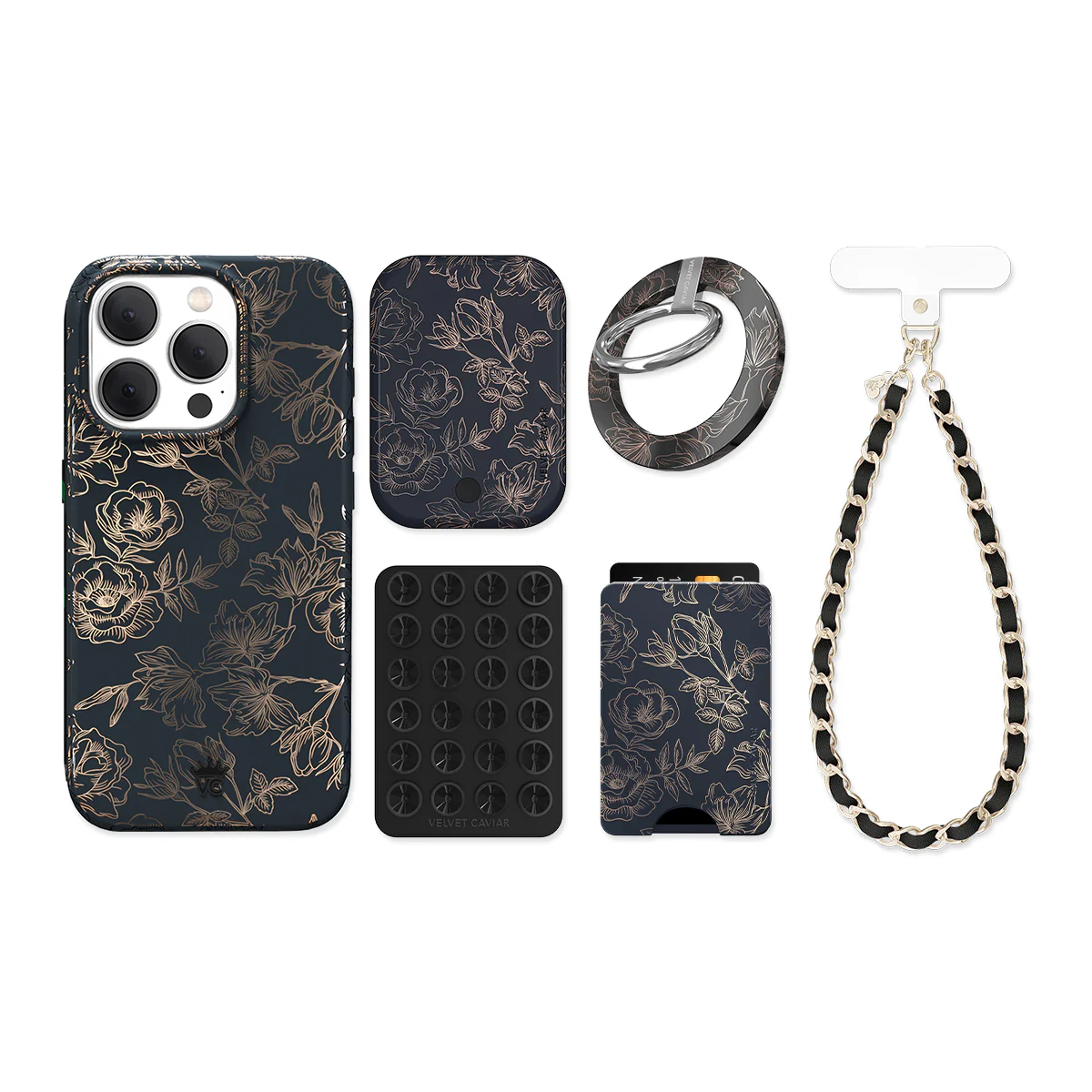 Floral Rose Gold Chrome iPhone Bundle Set - Image 11