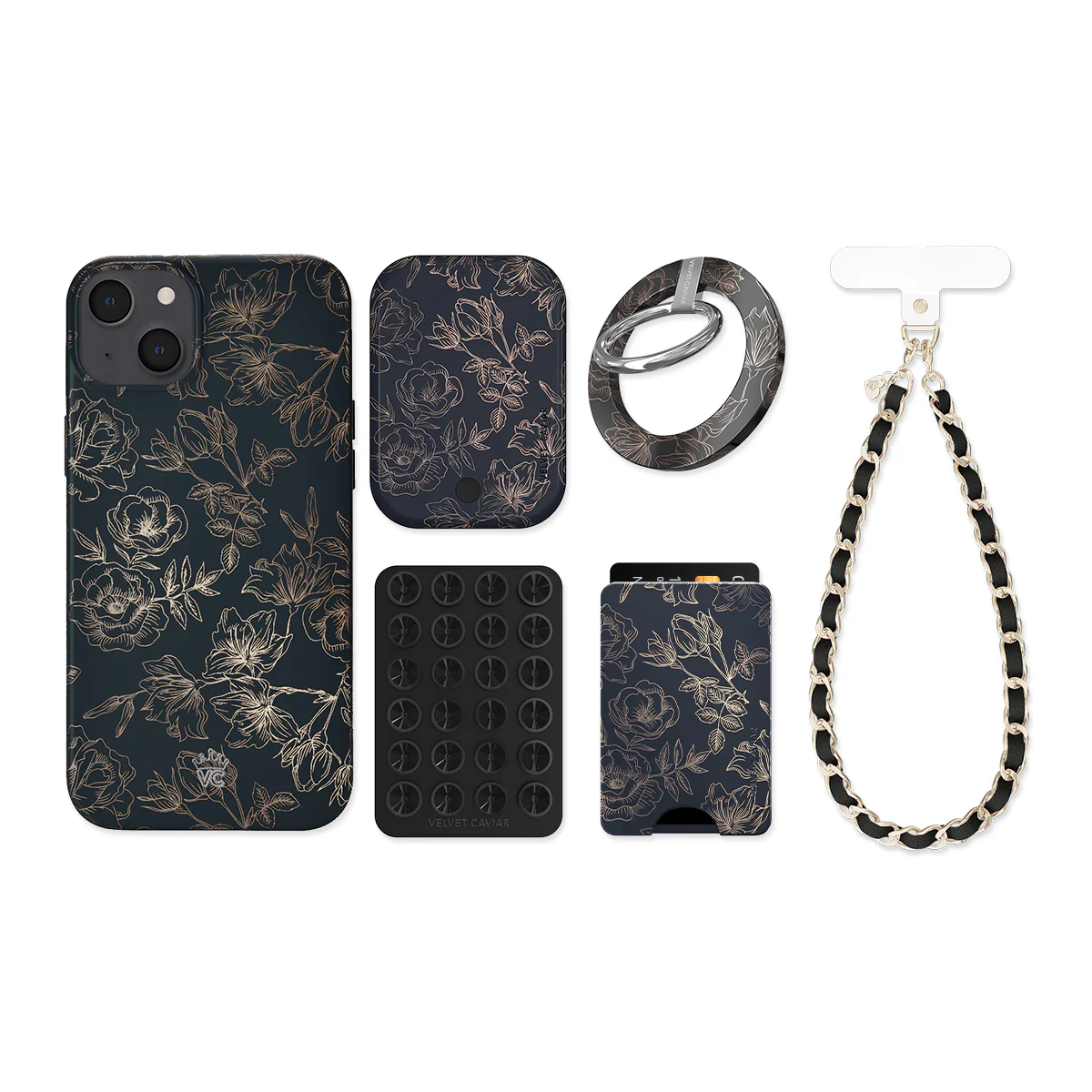 Floral Rose Gold Chrome iPhone Bundle Set - Image 13