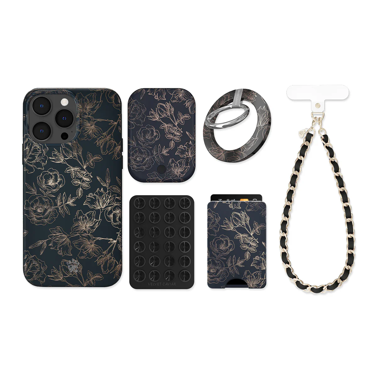 Floral Rose Gold Chrome iPhone Bundle Set - Image 14