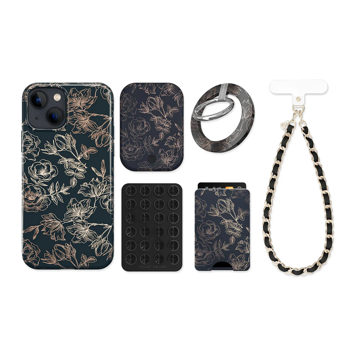 Floral Rose Gold Chrome iPhone Bundle Set - Image 20