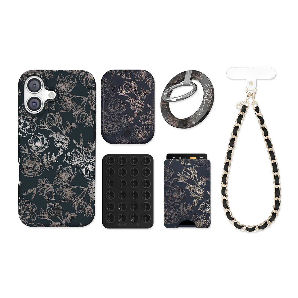 Floral Rose Gold Chrome iPhone Bundle Set - Image 4