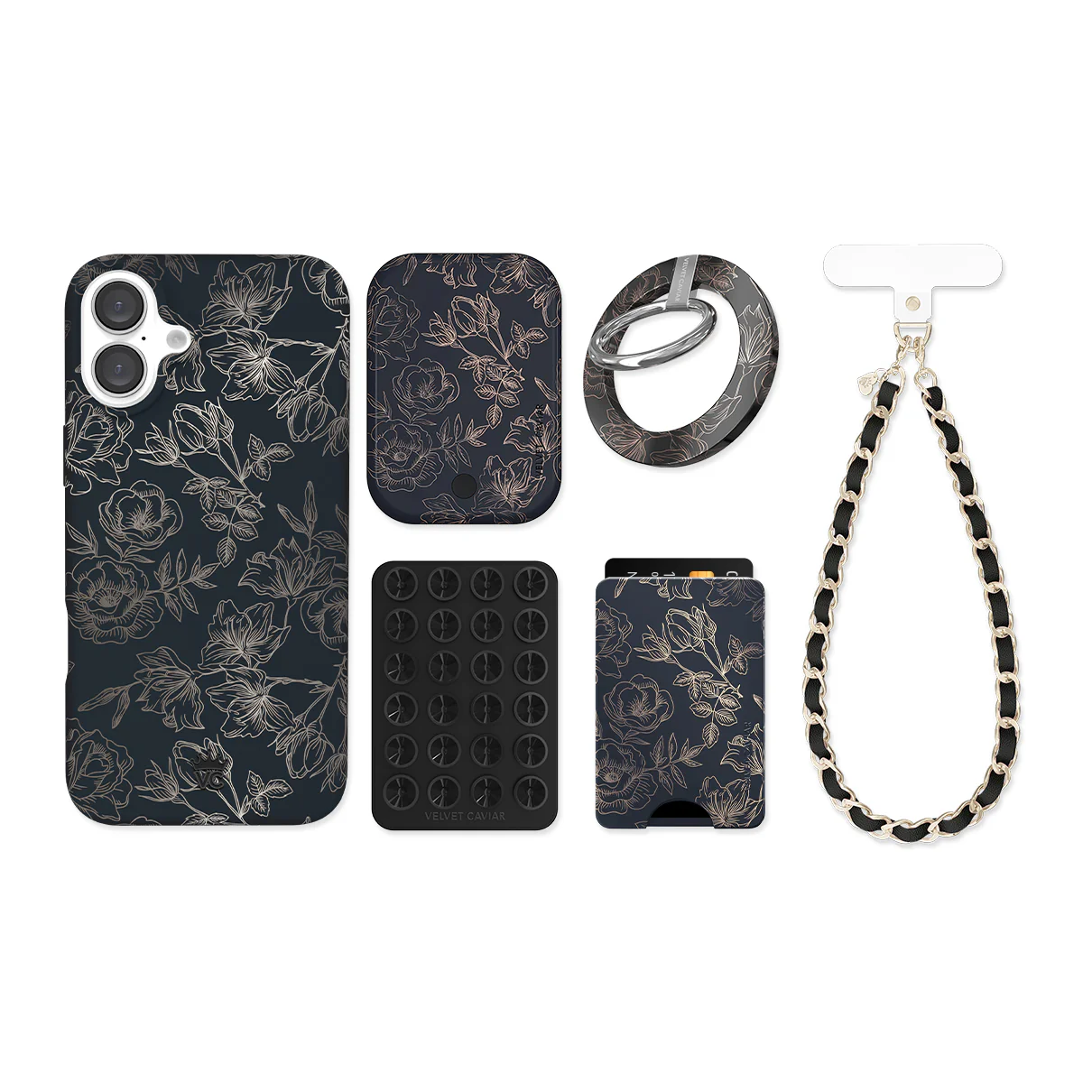 Floral Rose Gold Chrome iPhone Bundle Set - Image 5