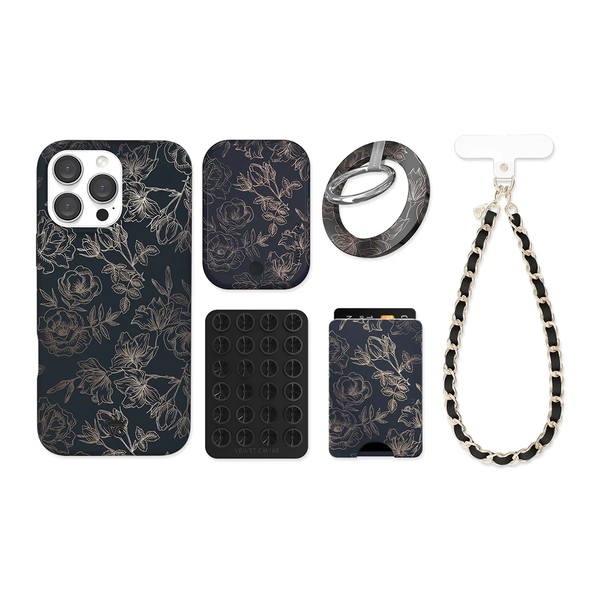 Floral Rose Gold Chrome iPhone Bundle Set - Image 6
