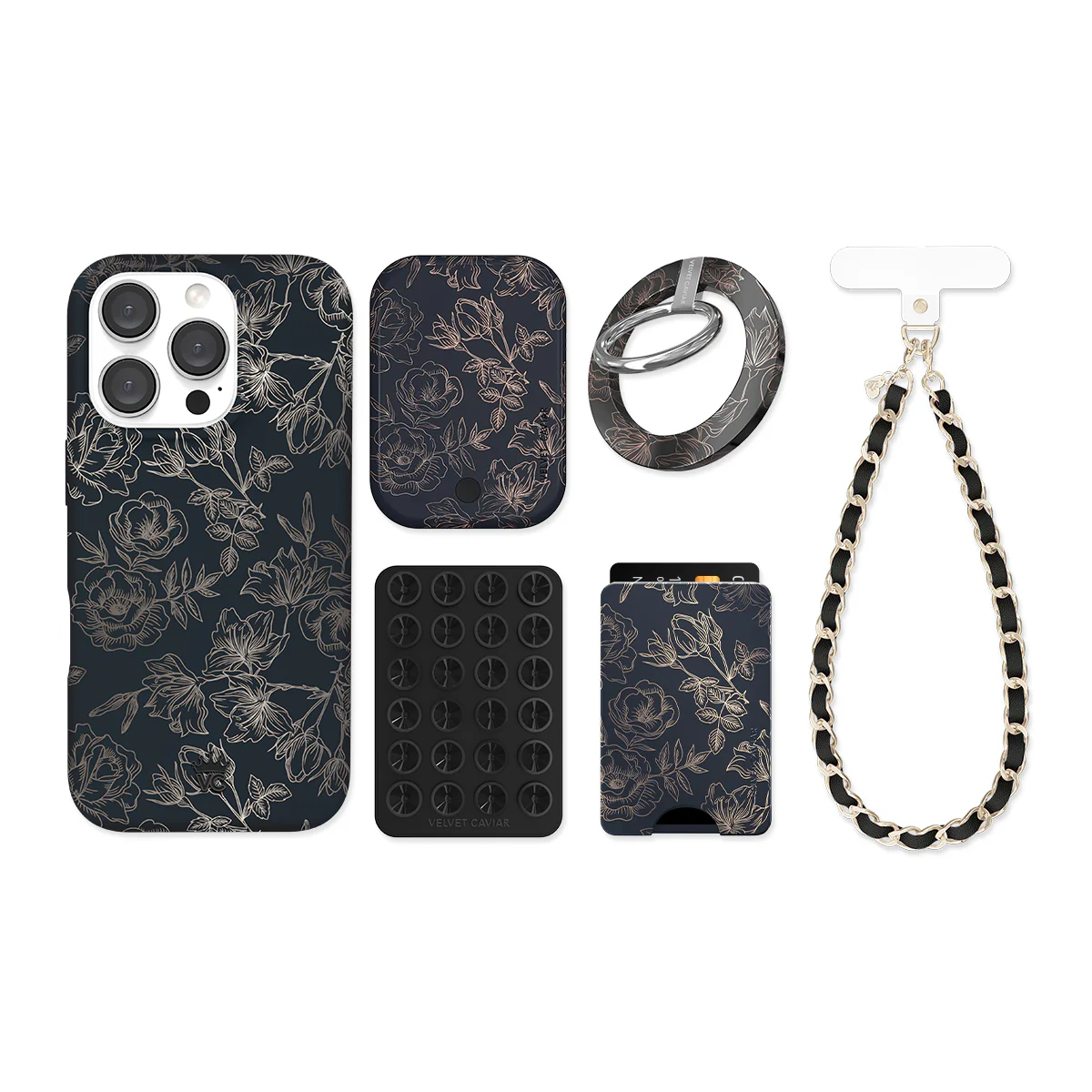 Floral Rose Gold Chrome iPhone Bundle Set - Image 7