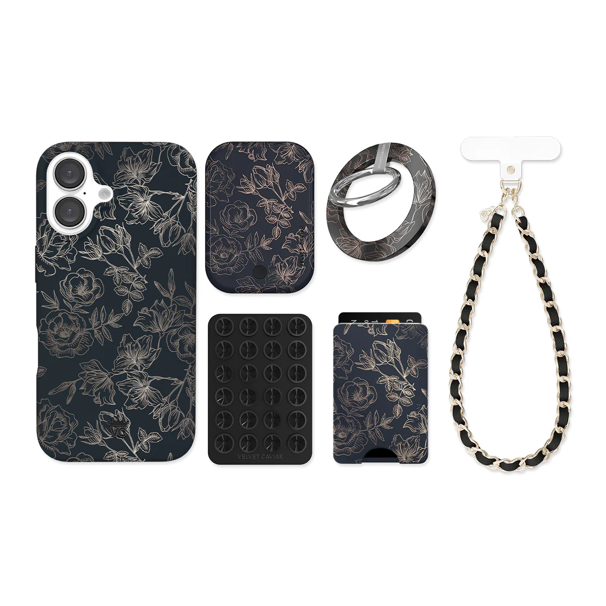 Floral Rose Gold Chrome iPhone Bundle Set - Image 8