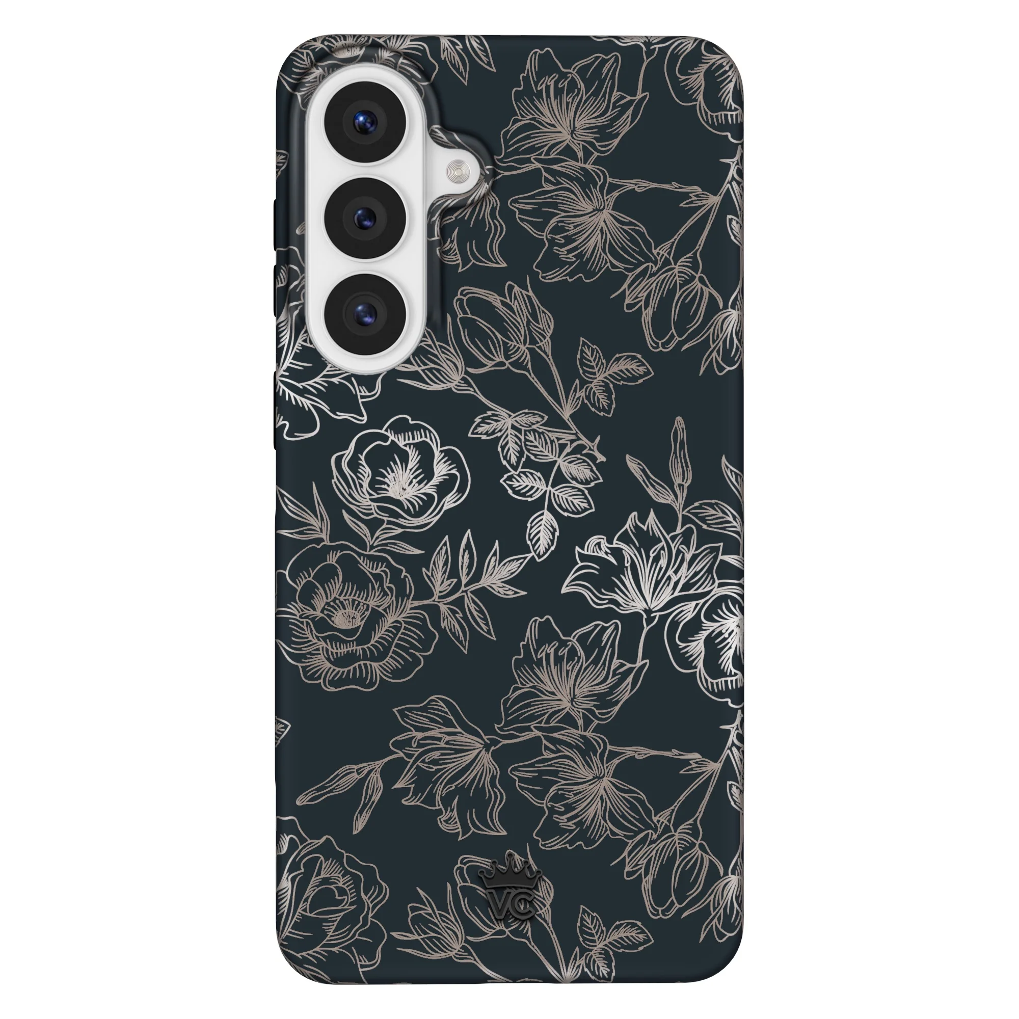Floral Rose Gold Chrome Samsung Galaxy Case - Image 138