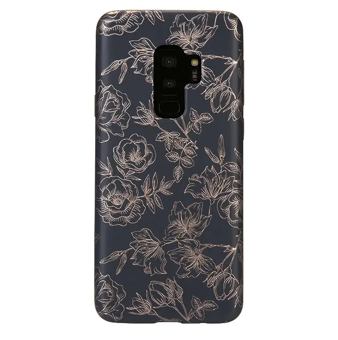 Floral Rose Gold Chrome Samsung Galaxy Case - Image 16