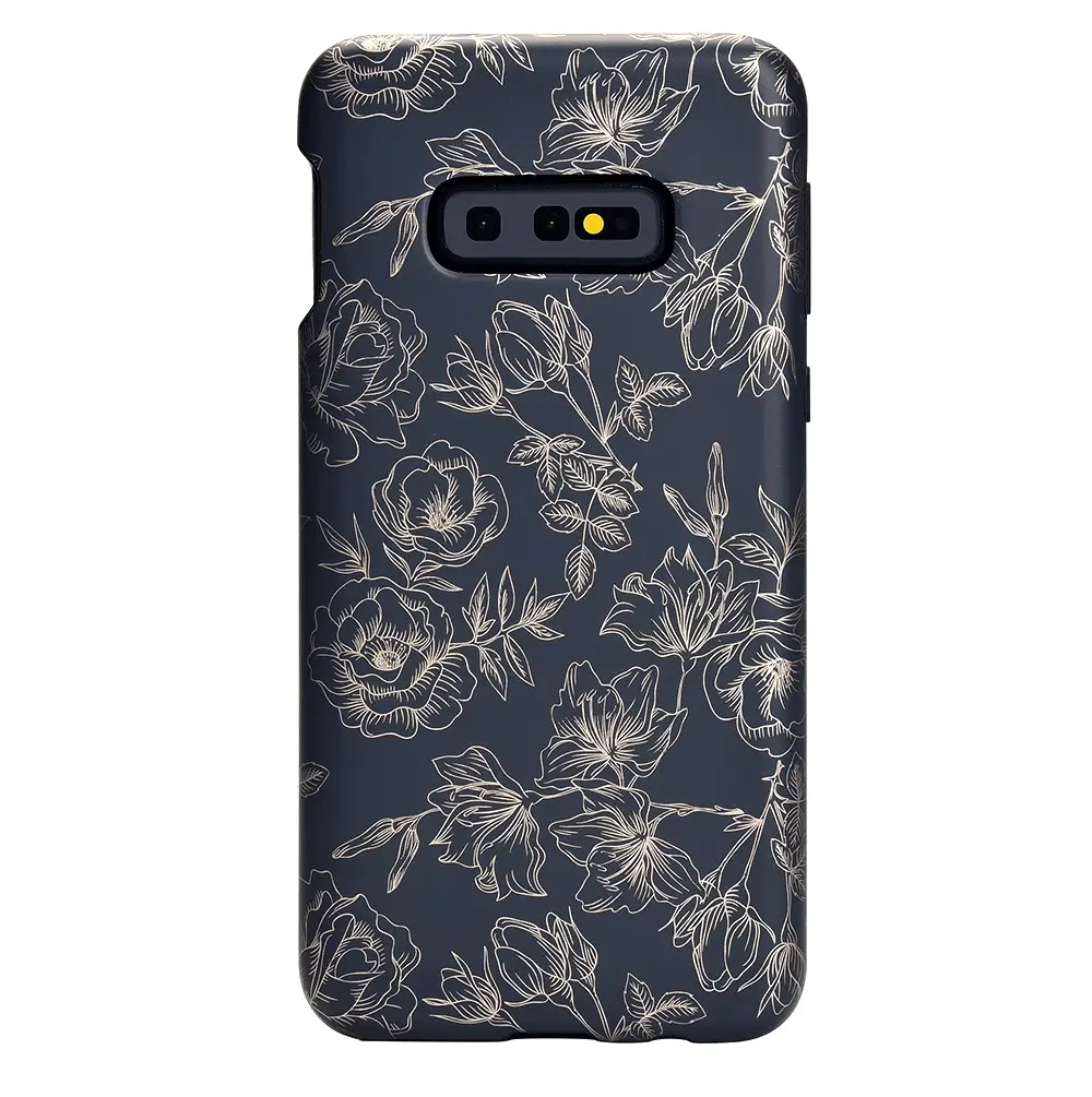 Floral Rose Gold Chrome Samsung Galaxy Case - Image 41