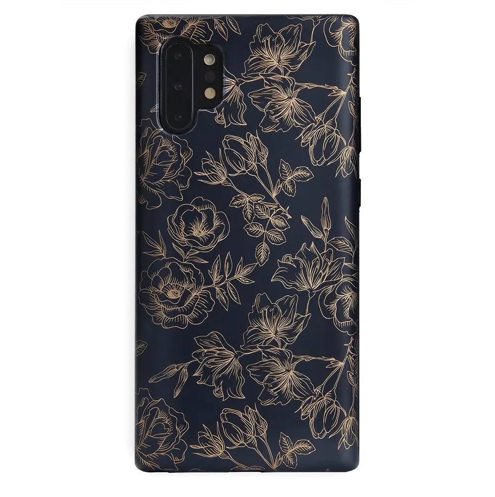 Floral Rose Gold Chrome Samsung Galaxy Case - Image 51