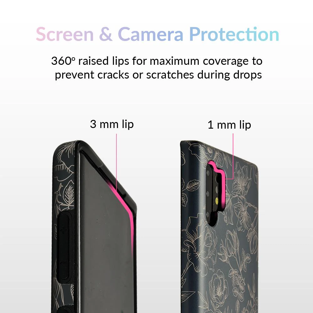 Floral Rose Gold Chrome Samsung Galaxy Case - Image 52