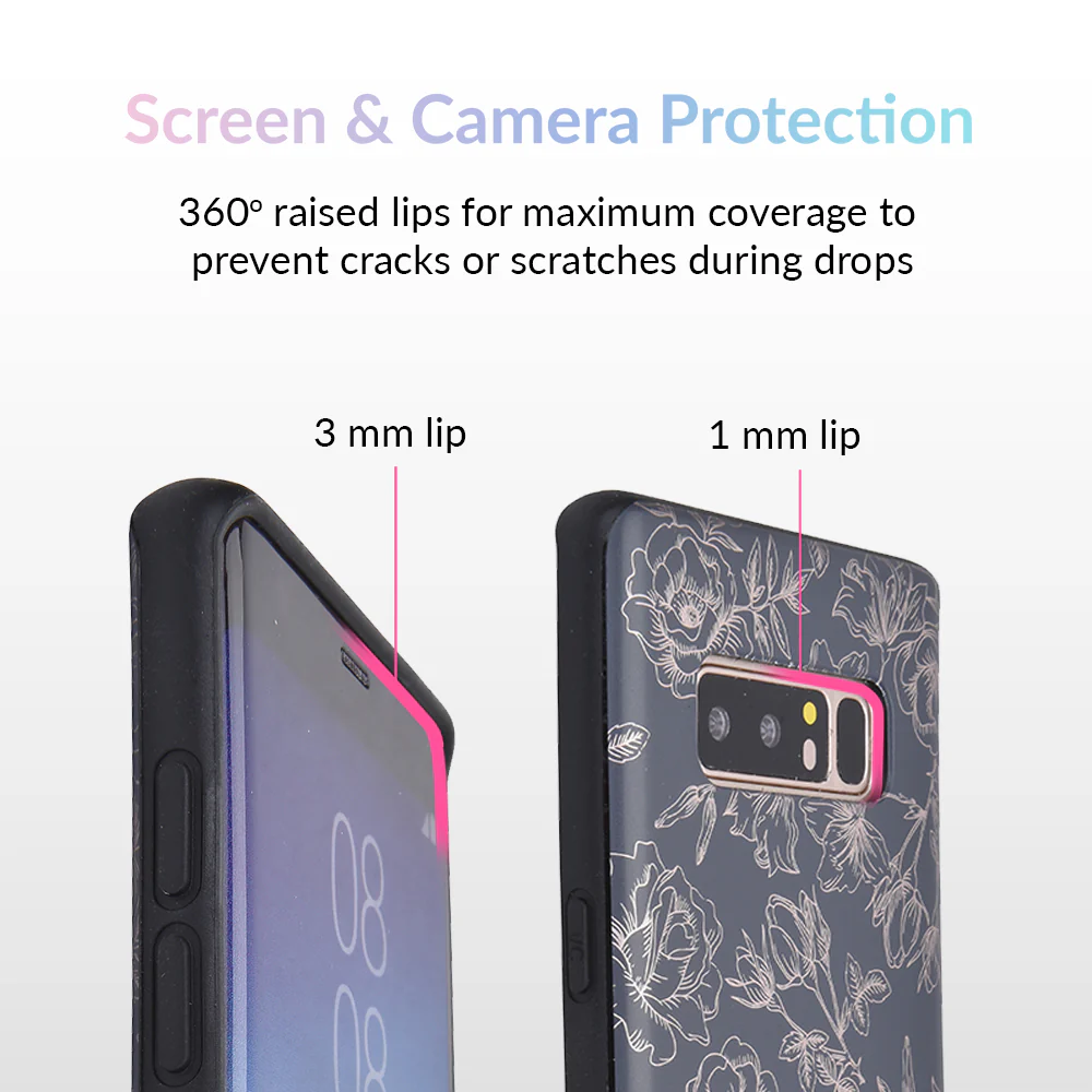 Floral Rose Gold Chrome Samsung Galaxy Case - Image 7
