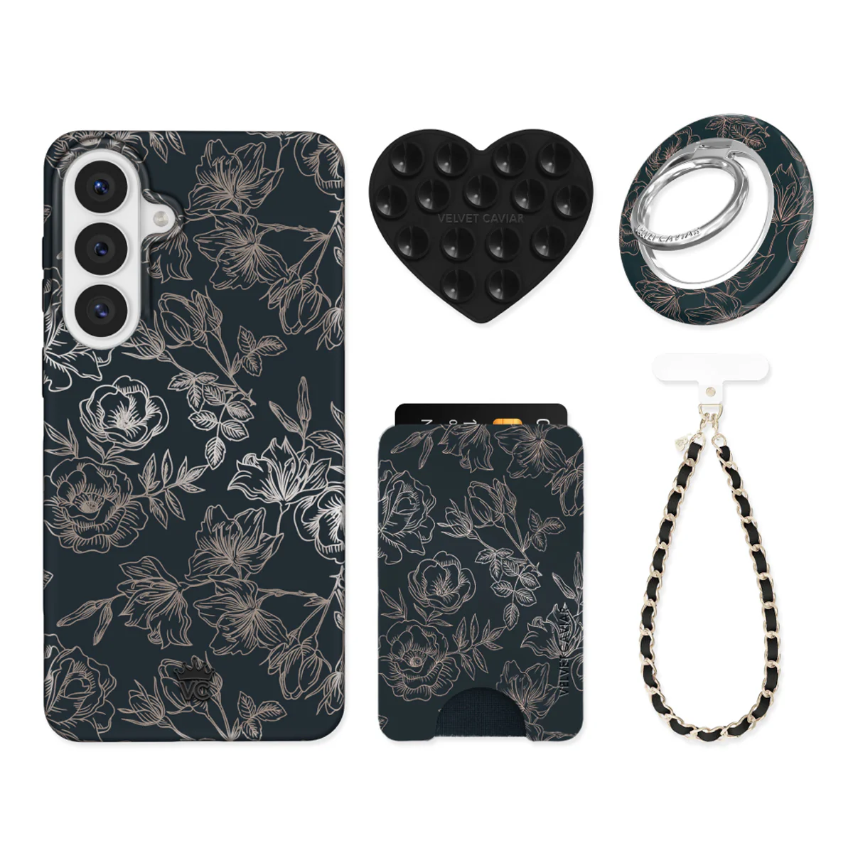 Floral Rose Gold Chrome Samsung Bundle Set - Image 2