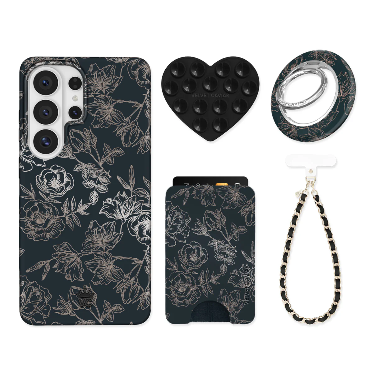 Floral Rose Gold Chrome Samsung Bundle Set - Image 3