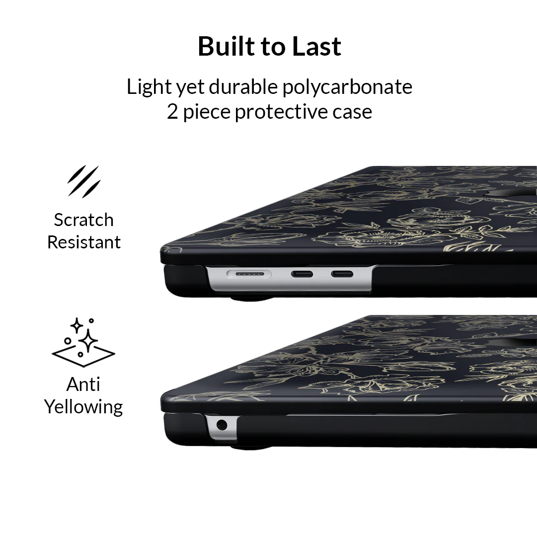 Floral Rose Gold MacBook Case - Image 10