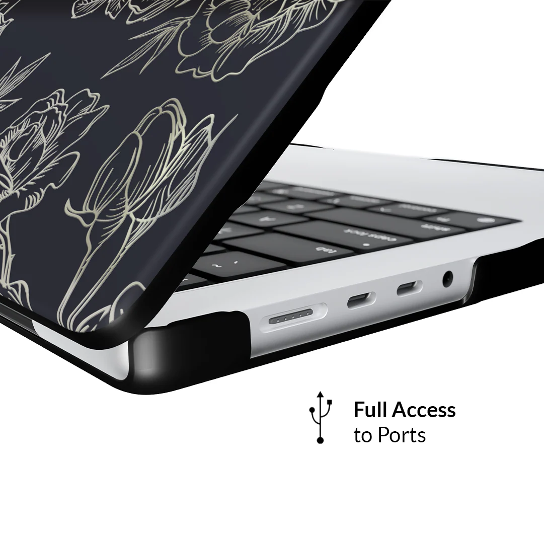 Floral Rose Gold MacBook Case - Image 15
