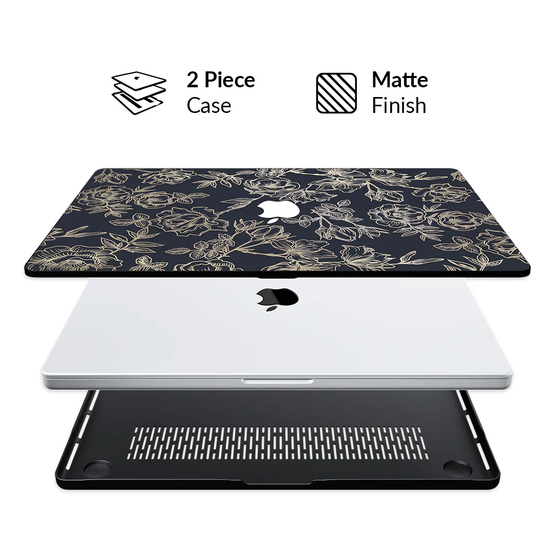 Floral Rose Gold MacBook Case - Image 20