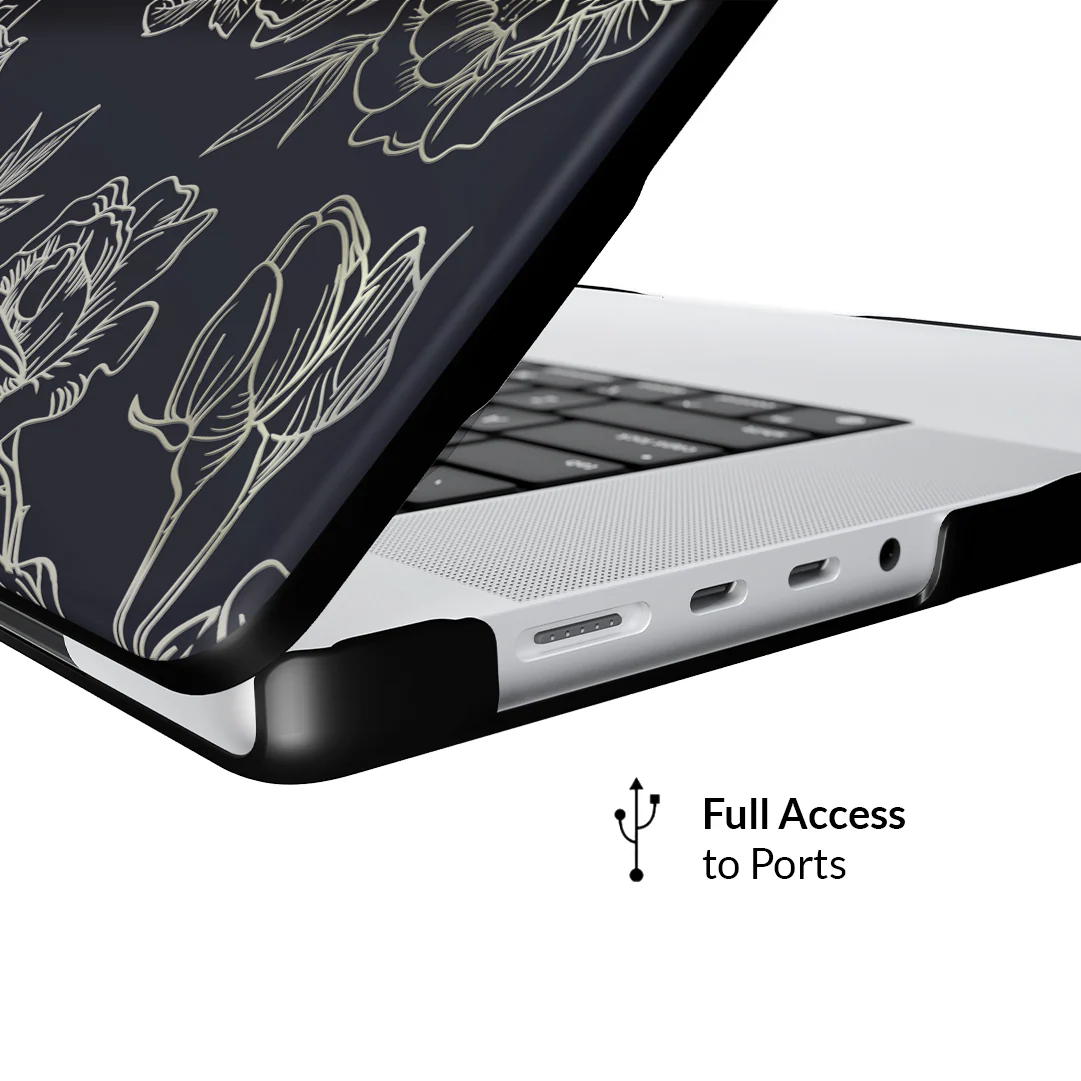 Floral Rose Gold MacBook Case - Image 33