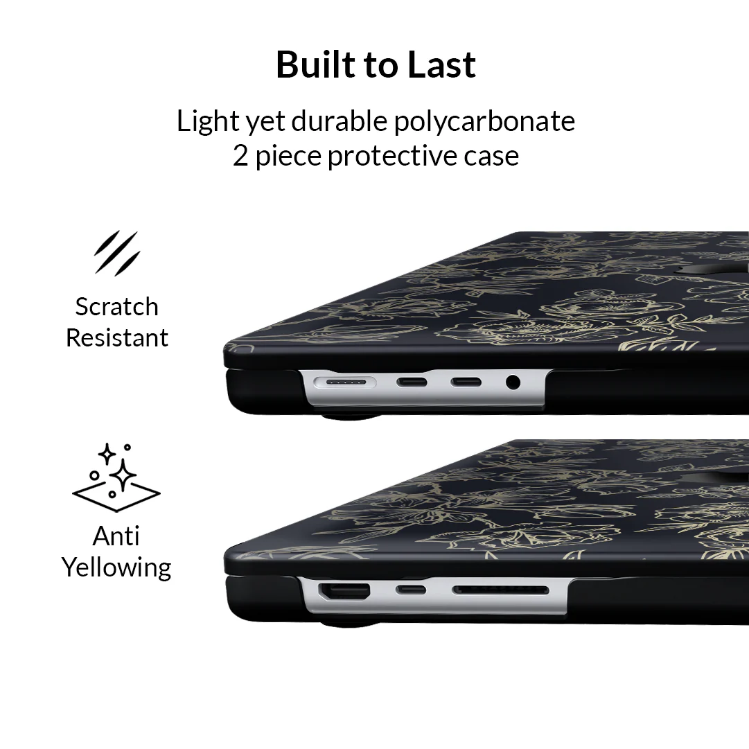 Floral Rose Gold MacBook Case - Image 34