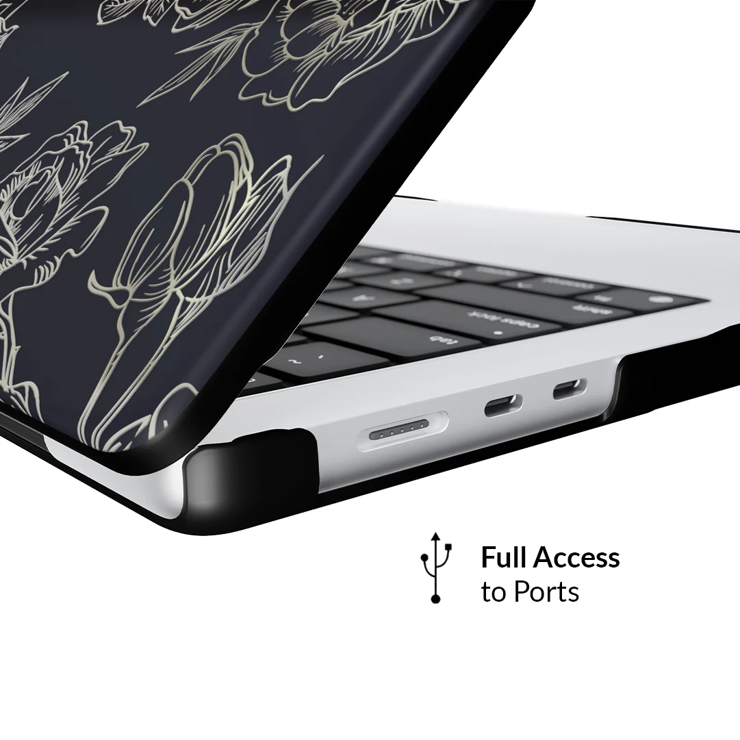 Floral Rose Gold MacBook Case - Image 9