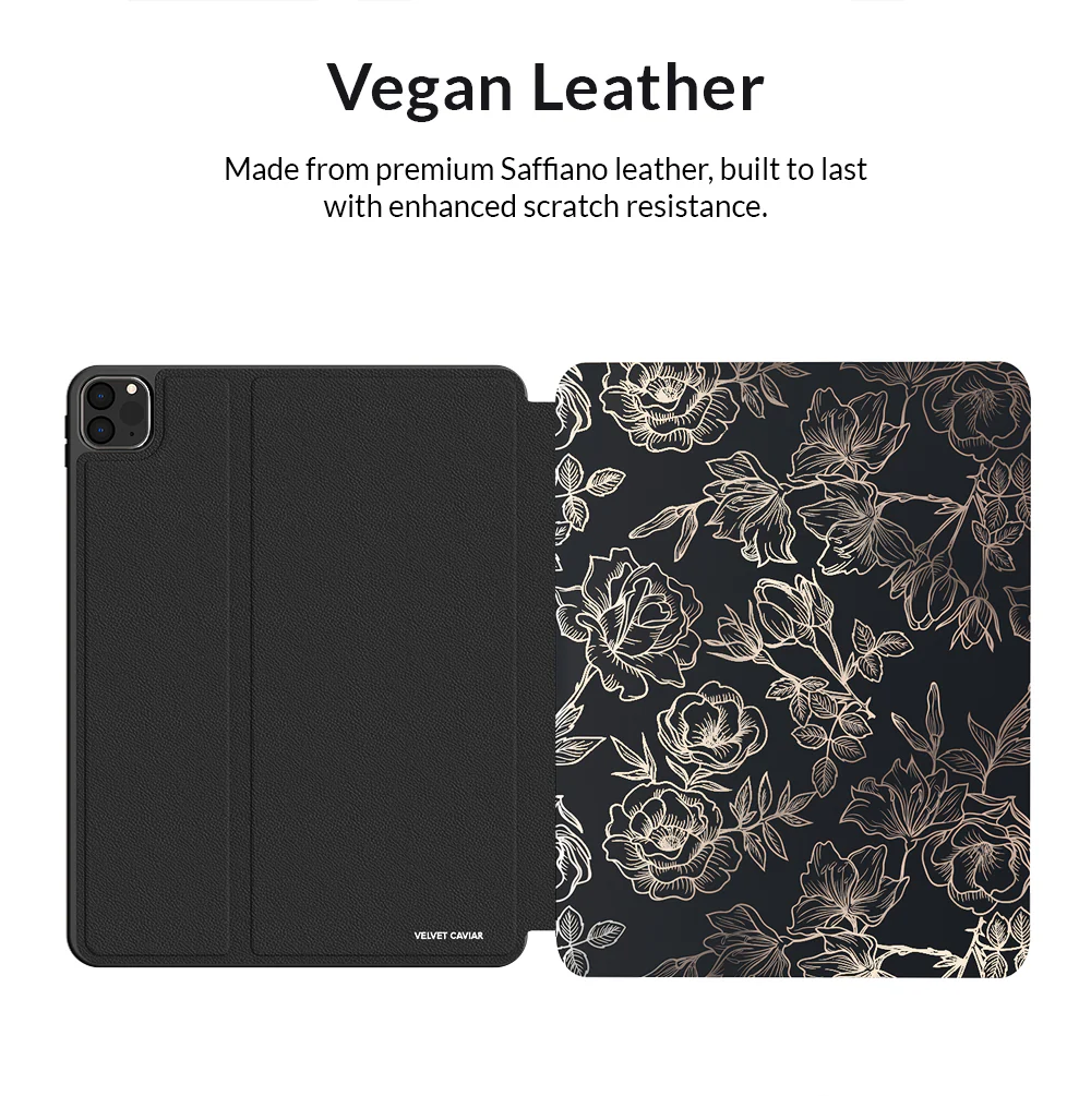 Floral Rose Gold Chrome iPad Case - Image 10