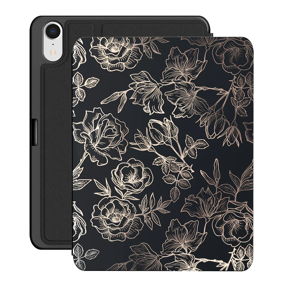 Floral Rose Gold Chrome iPad Case - Image 13