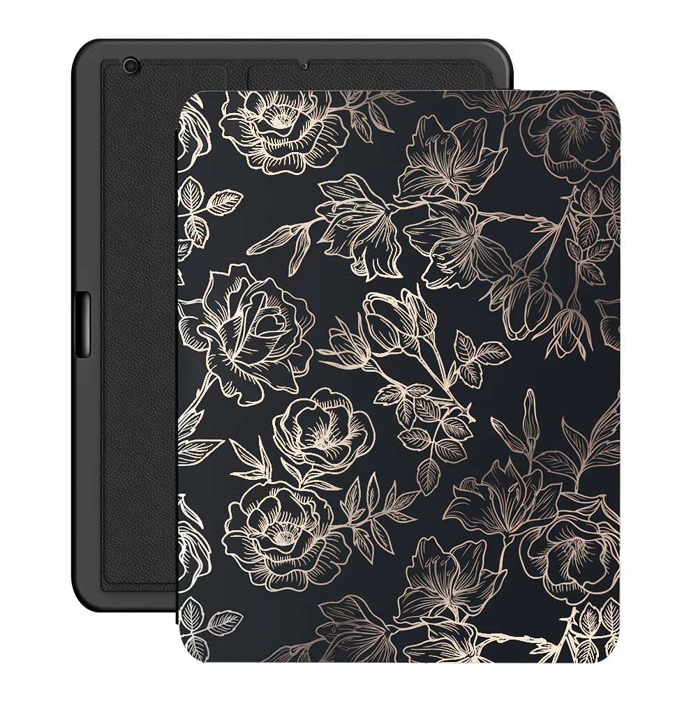 Floral Rose Gold Chrome iPad Case - Image 19