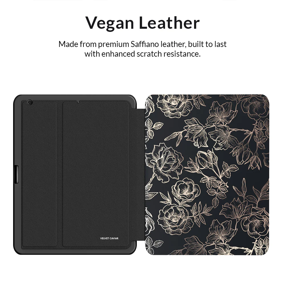 Floral Rose Gold Chrome iPad Case - Image 22