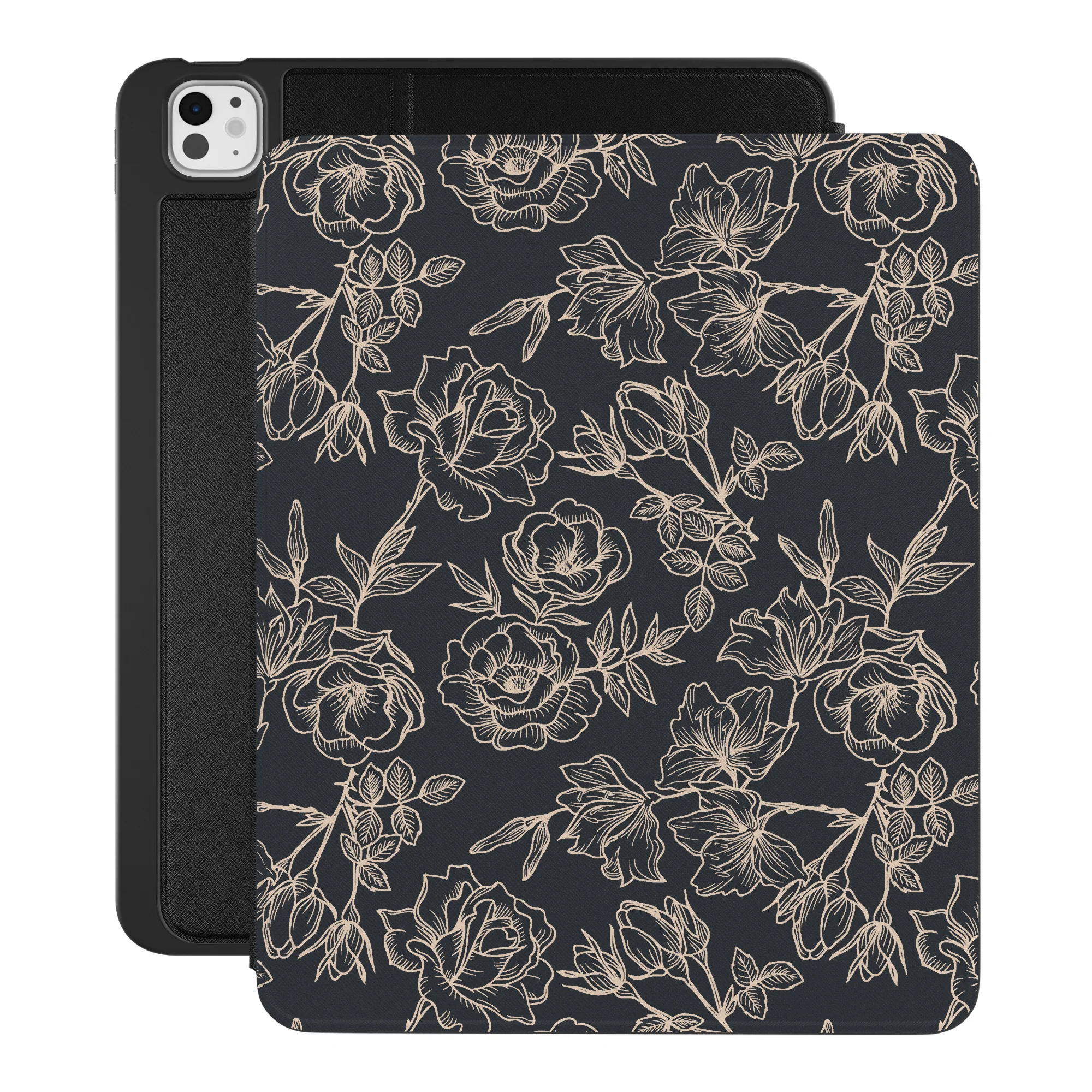Floral Rose Gold Chrome iPad Case - Image 43