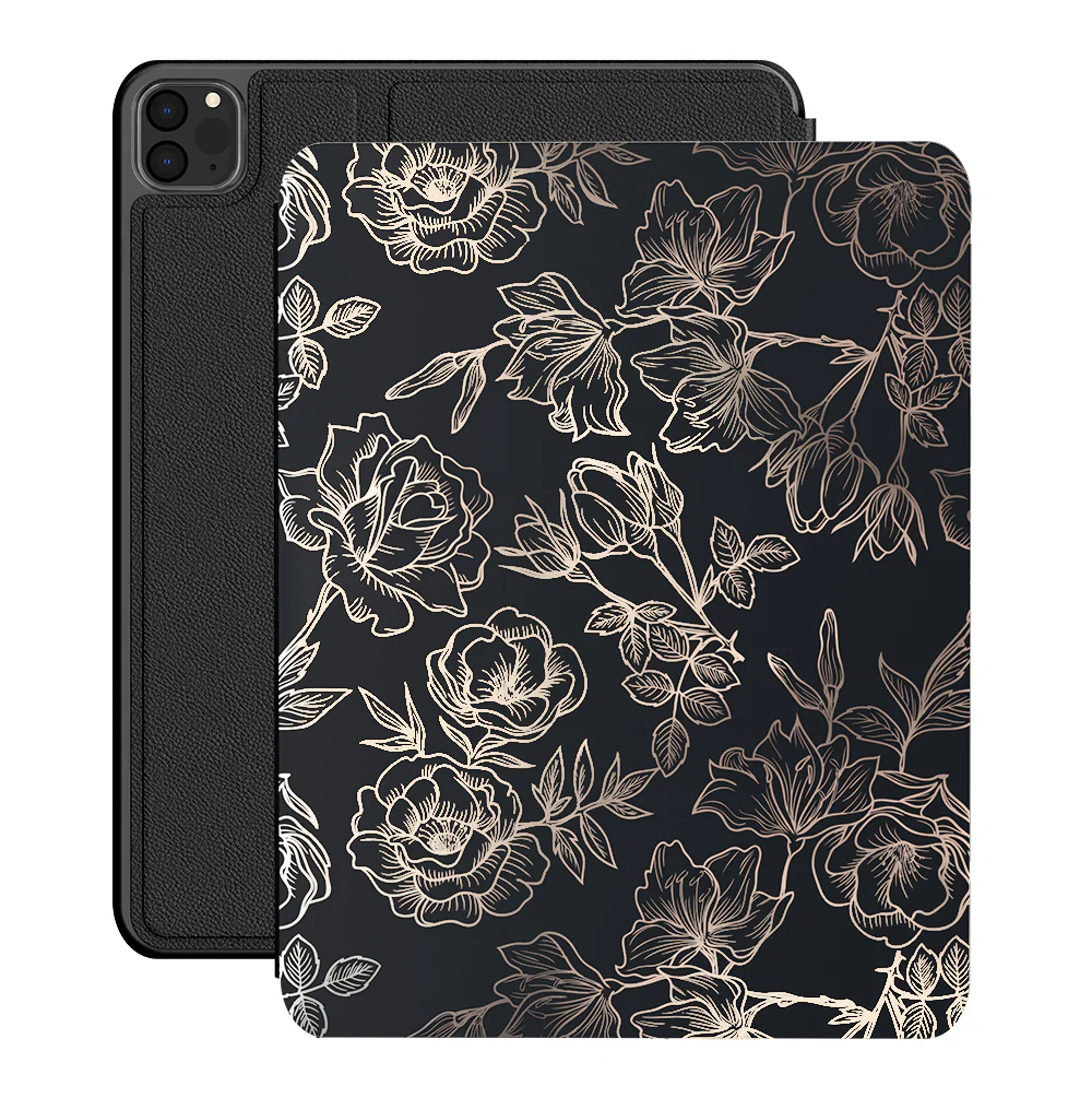 Floral Rose Gold Chrome iPad Case - Image 7