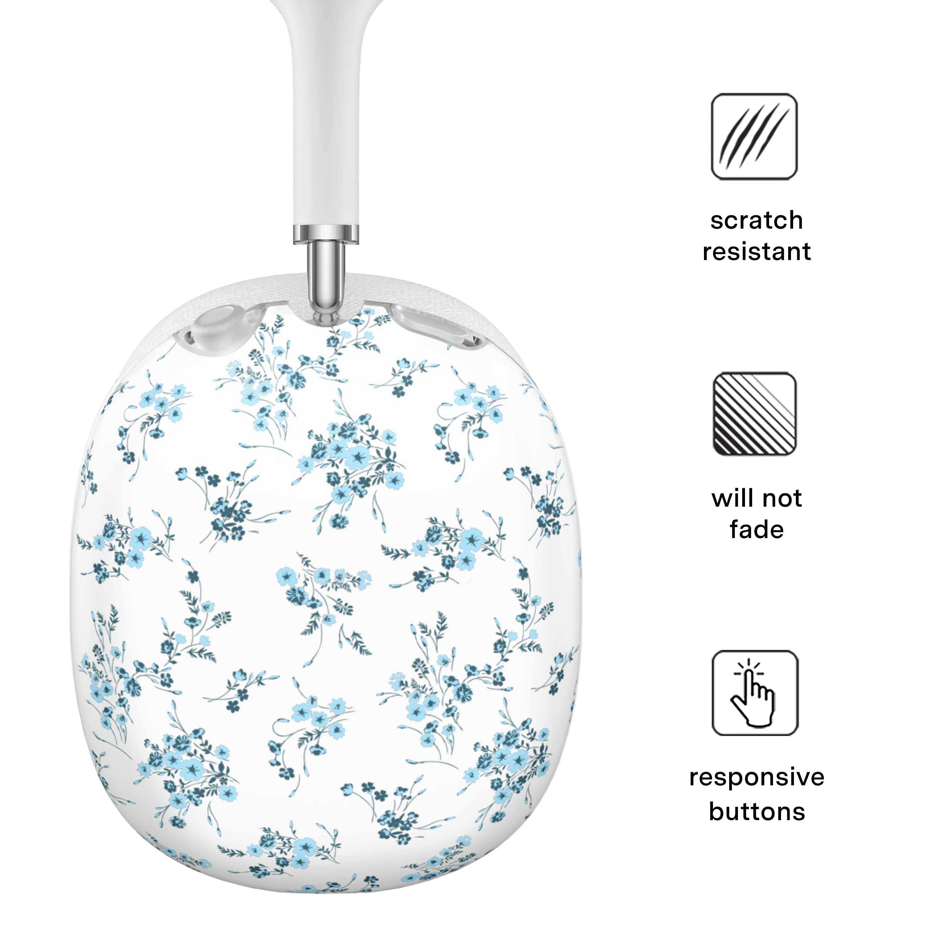 French Blue Floral AirPod Max Case - Image 3