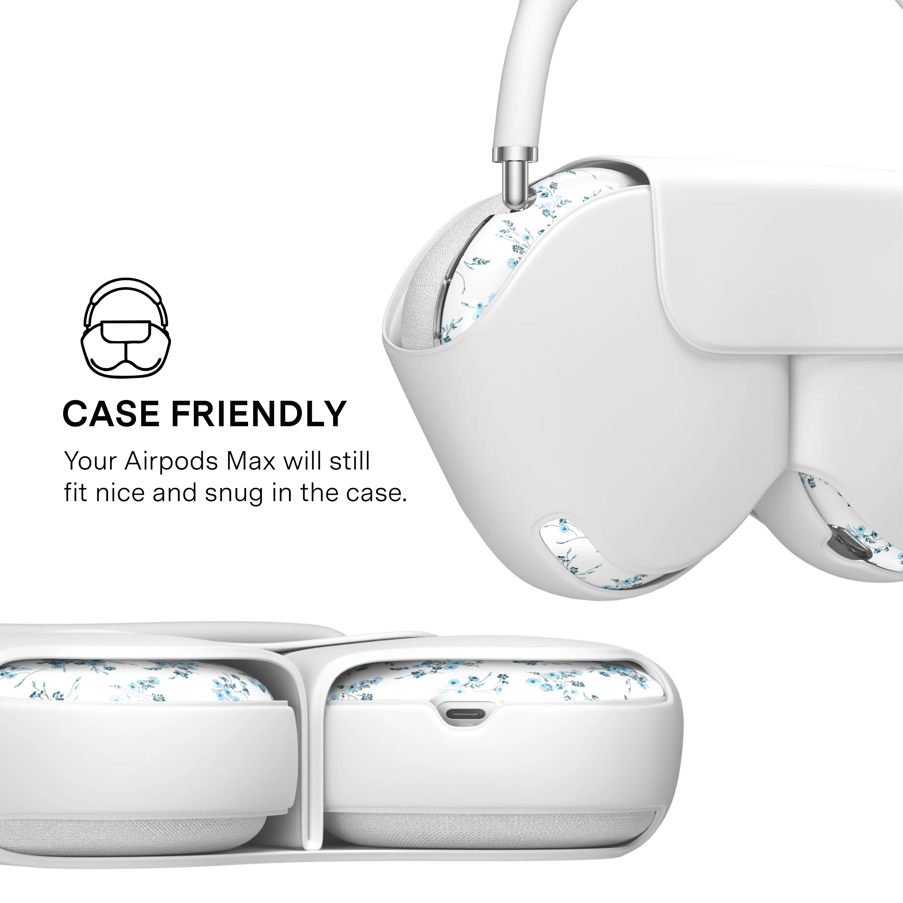 French Blue Floral AirPod Max Case - Image 4