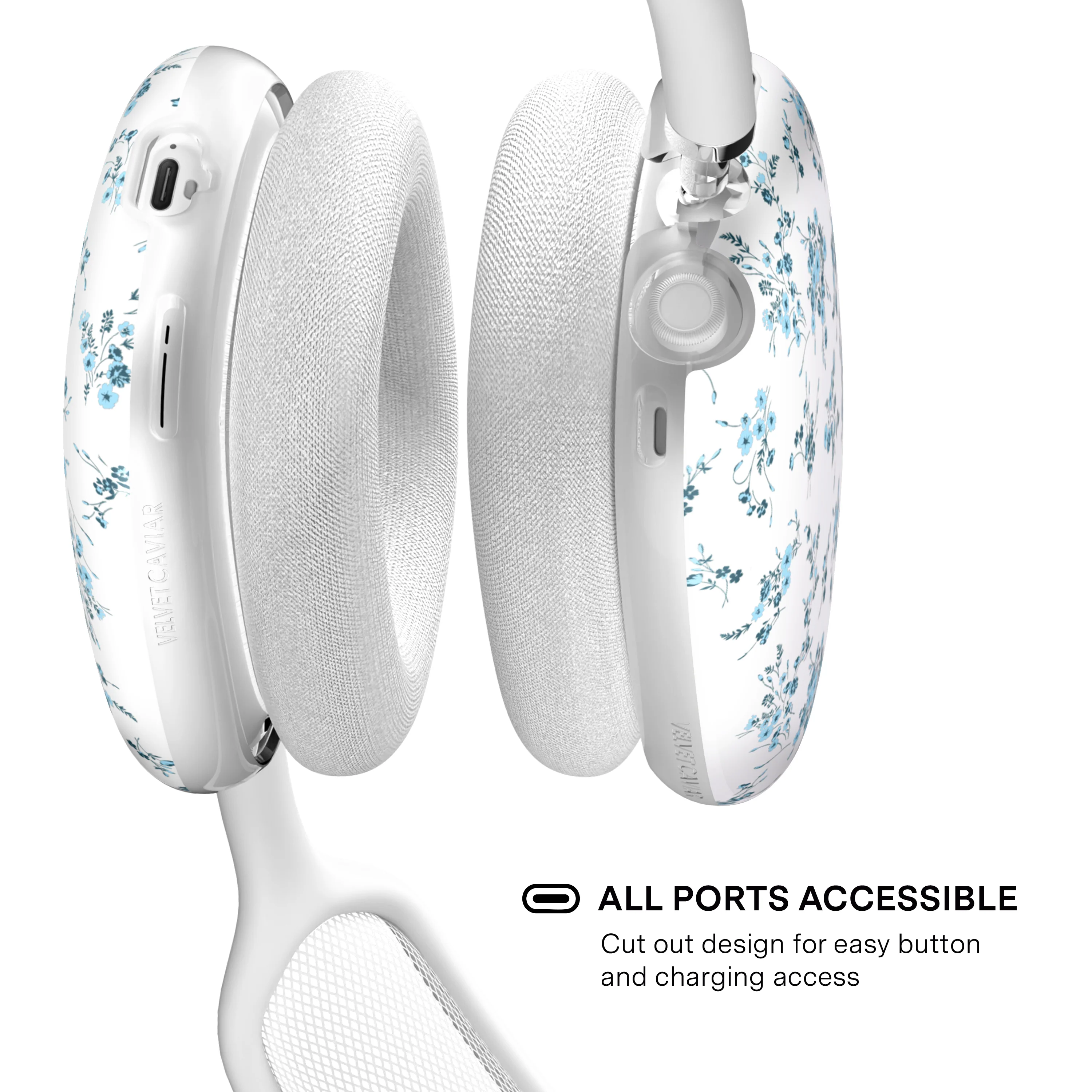 French Blue Floral AirPod Max Case - Image 5