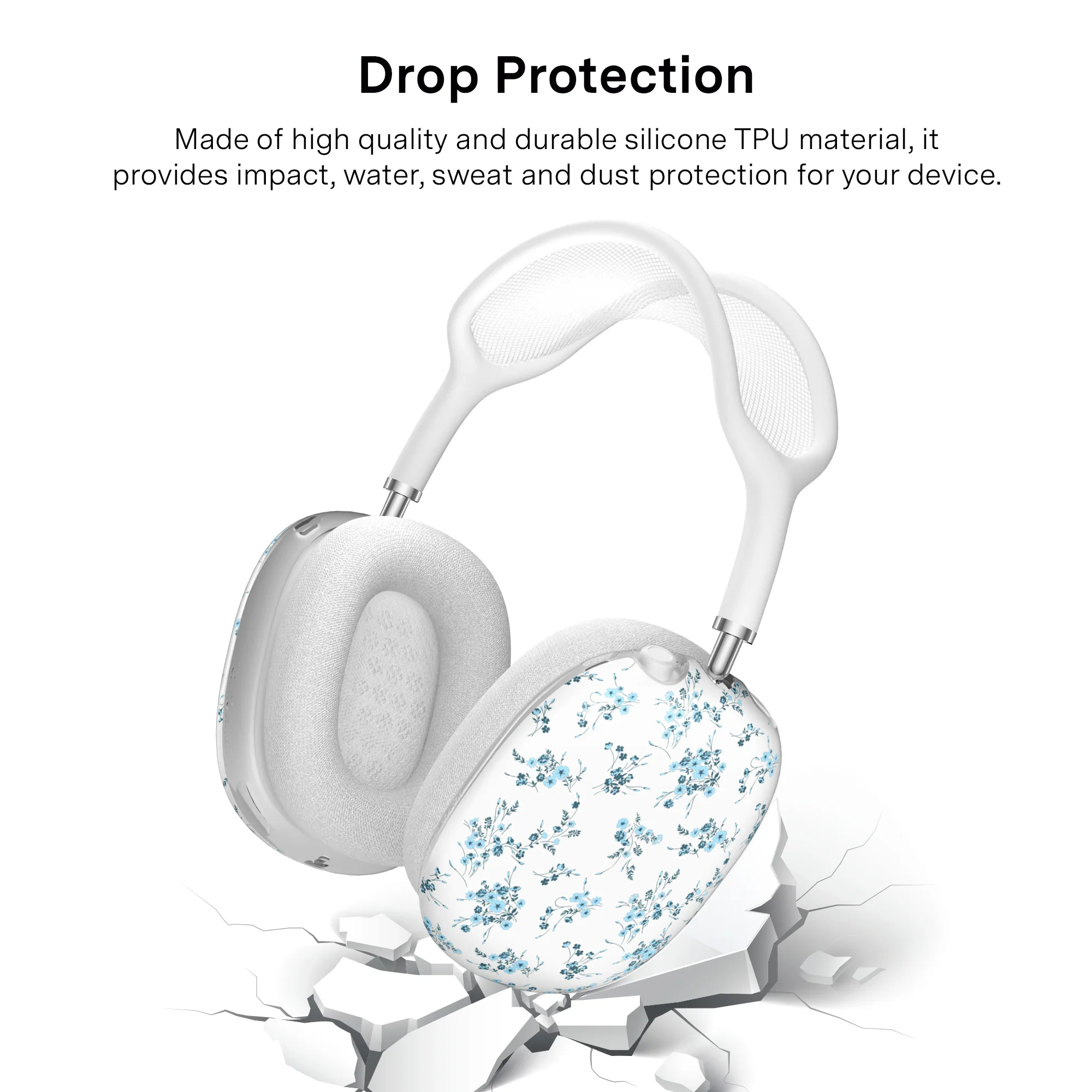 French Blue Floral AirPod Max Case - Image 6
