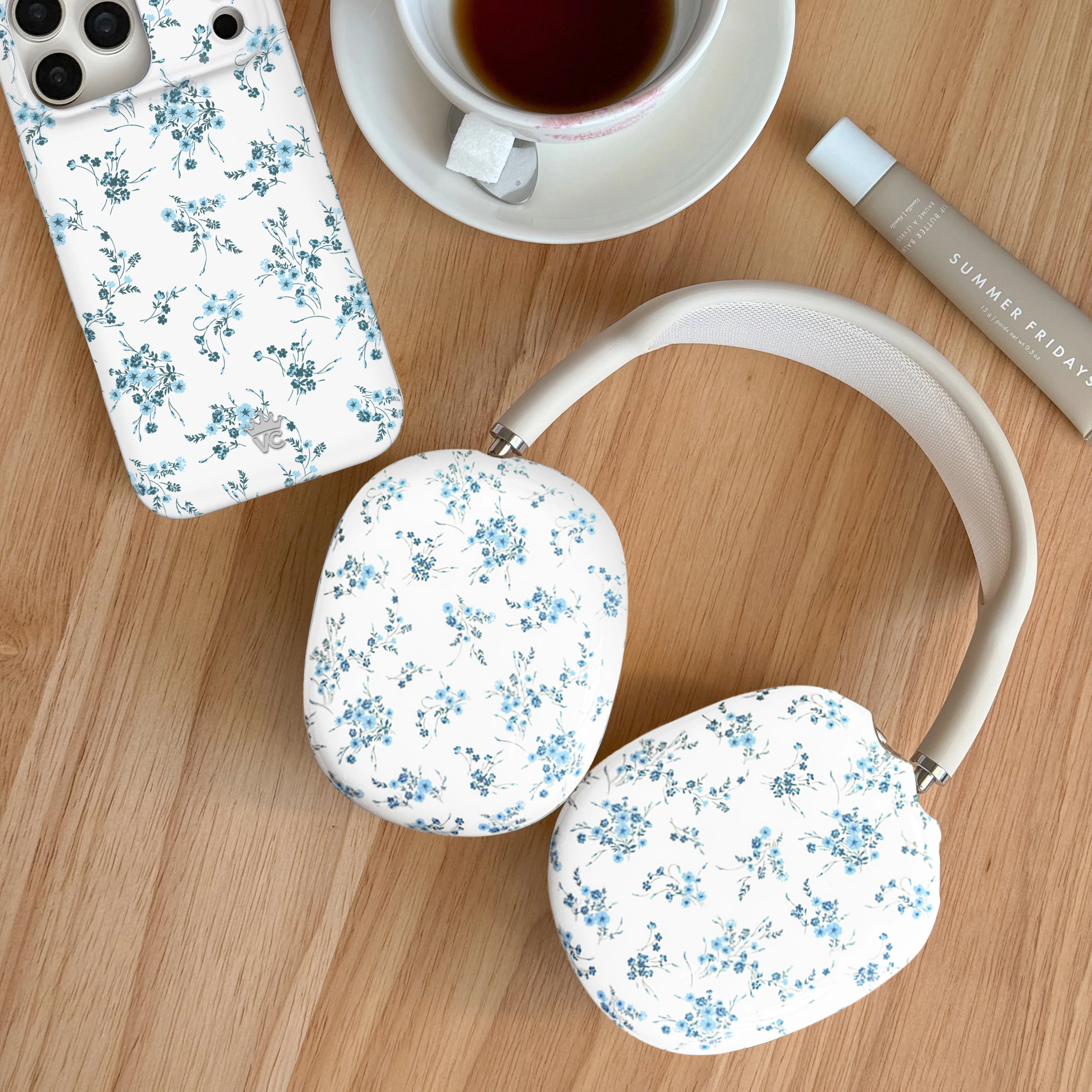 French Blue Floral AirPod Max Case - Image 8