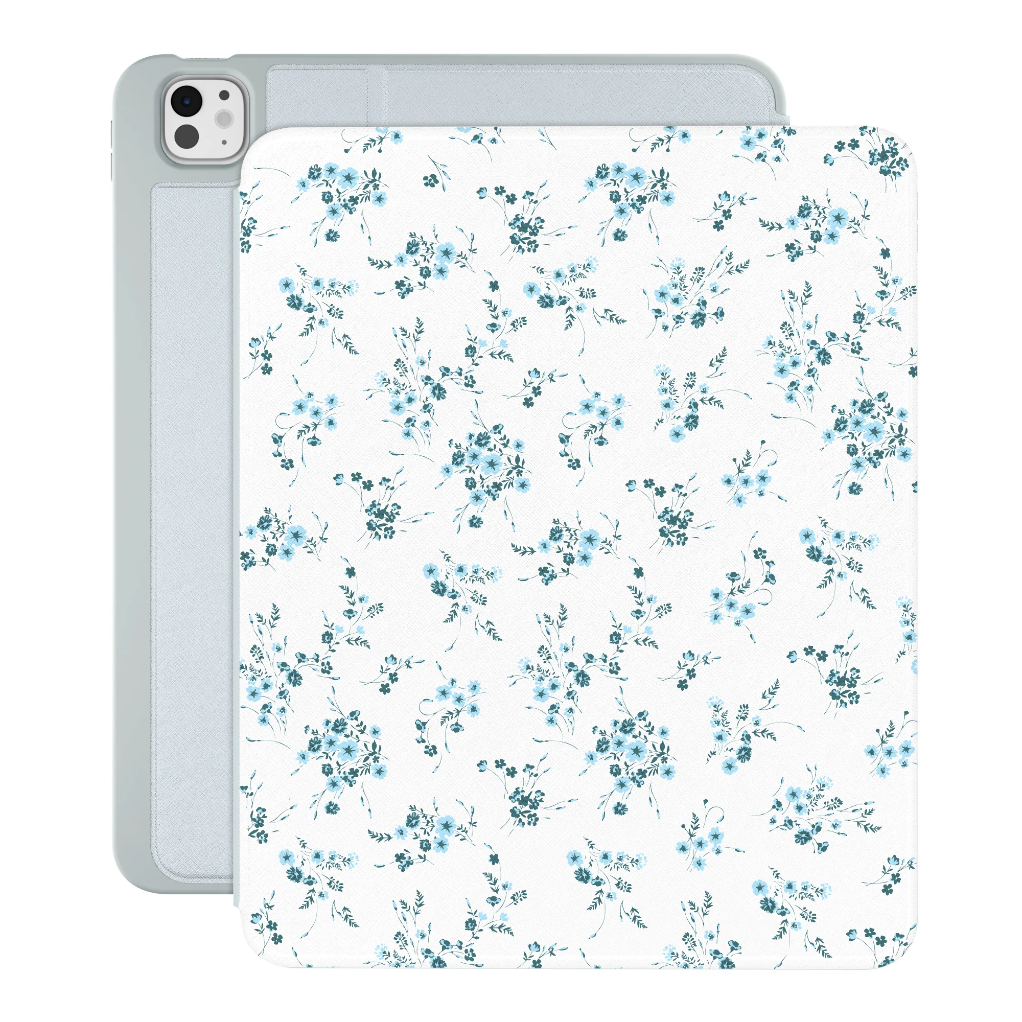 French Blue Floral iPad Case - Image 31