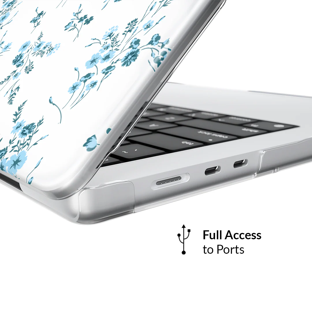 French Blue Floral MacBook Case - Image 27