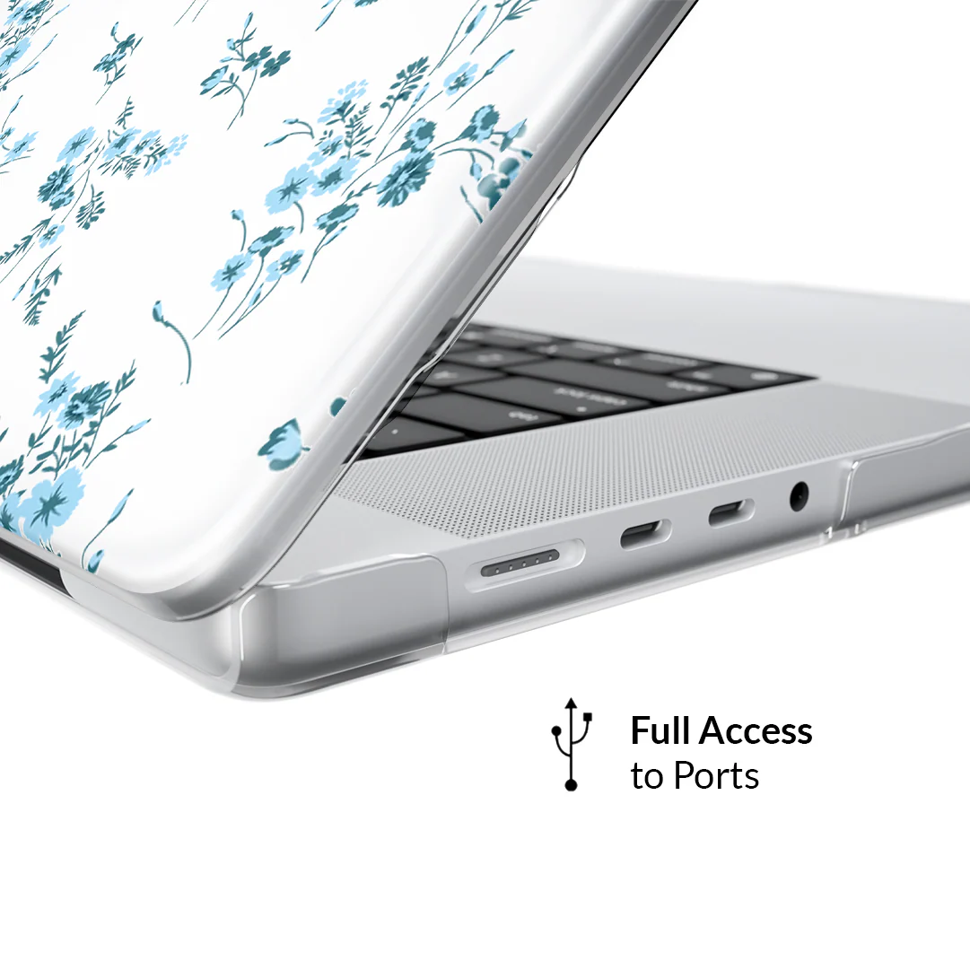 French Blue Floral MacBook Case - Image 33