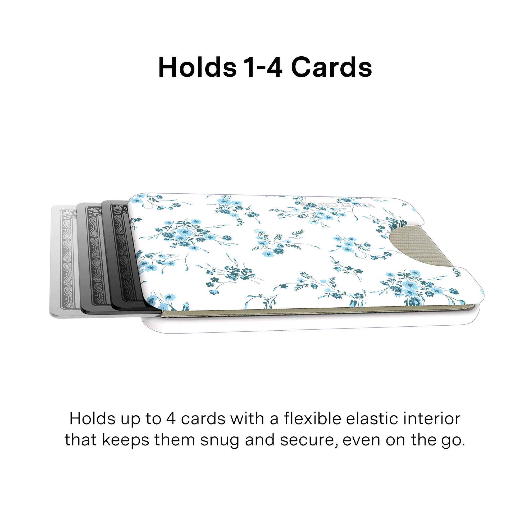 French Blue Floral MagSafe Wallet - Image 2