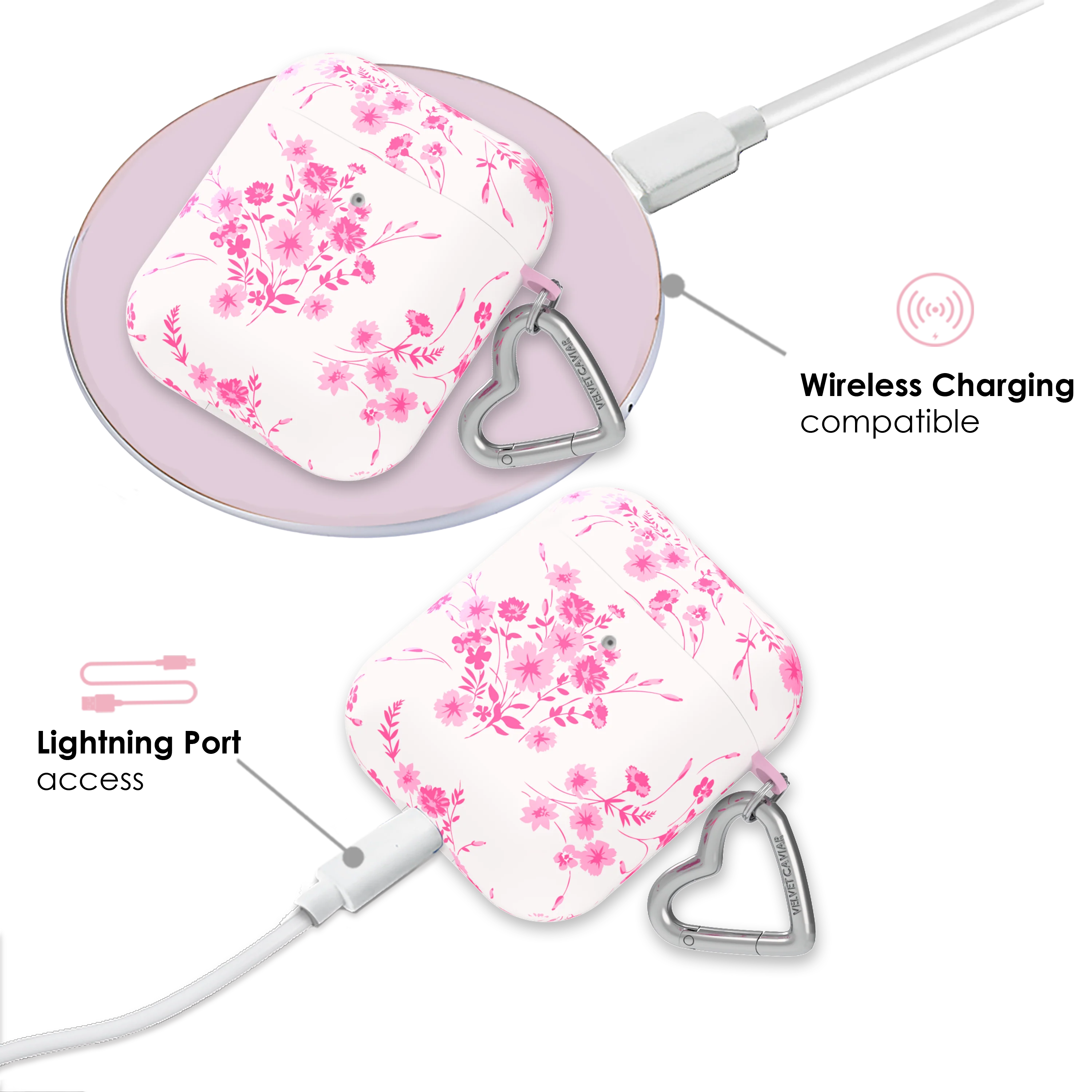 French Rose Floral AirPod Case - Image 4