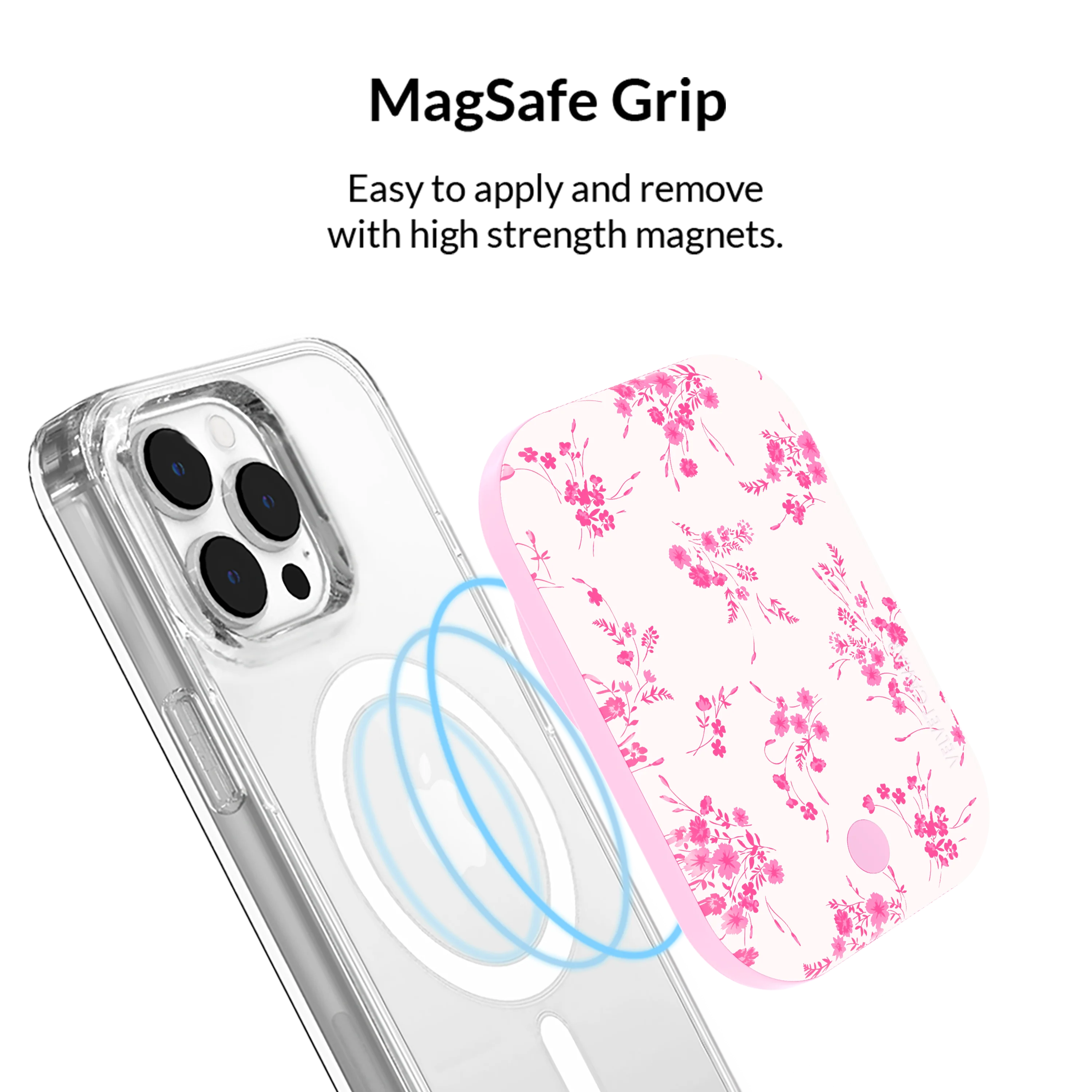 French Rose Floral MagSafe Battery Power Pack - Image 3