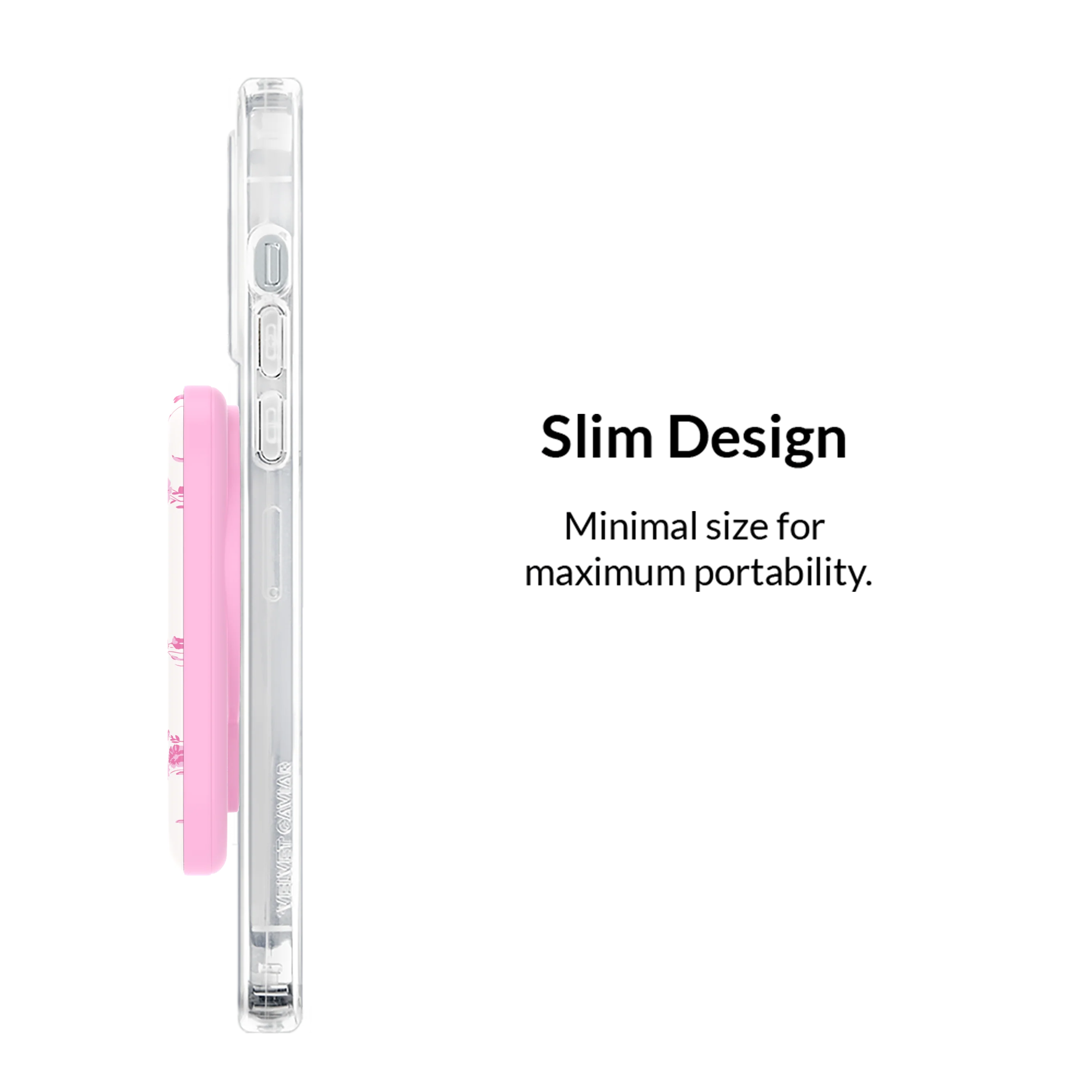 French Rose Floral MagSafe Battery Power Pack - Image 4