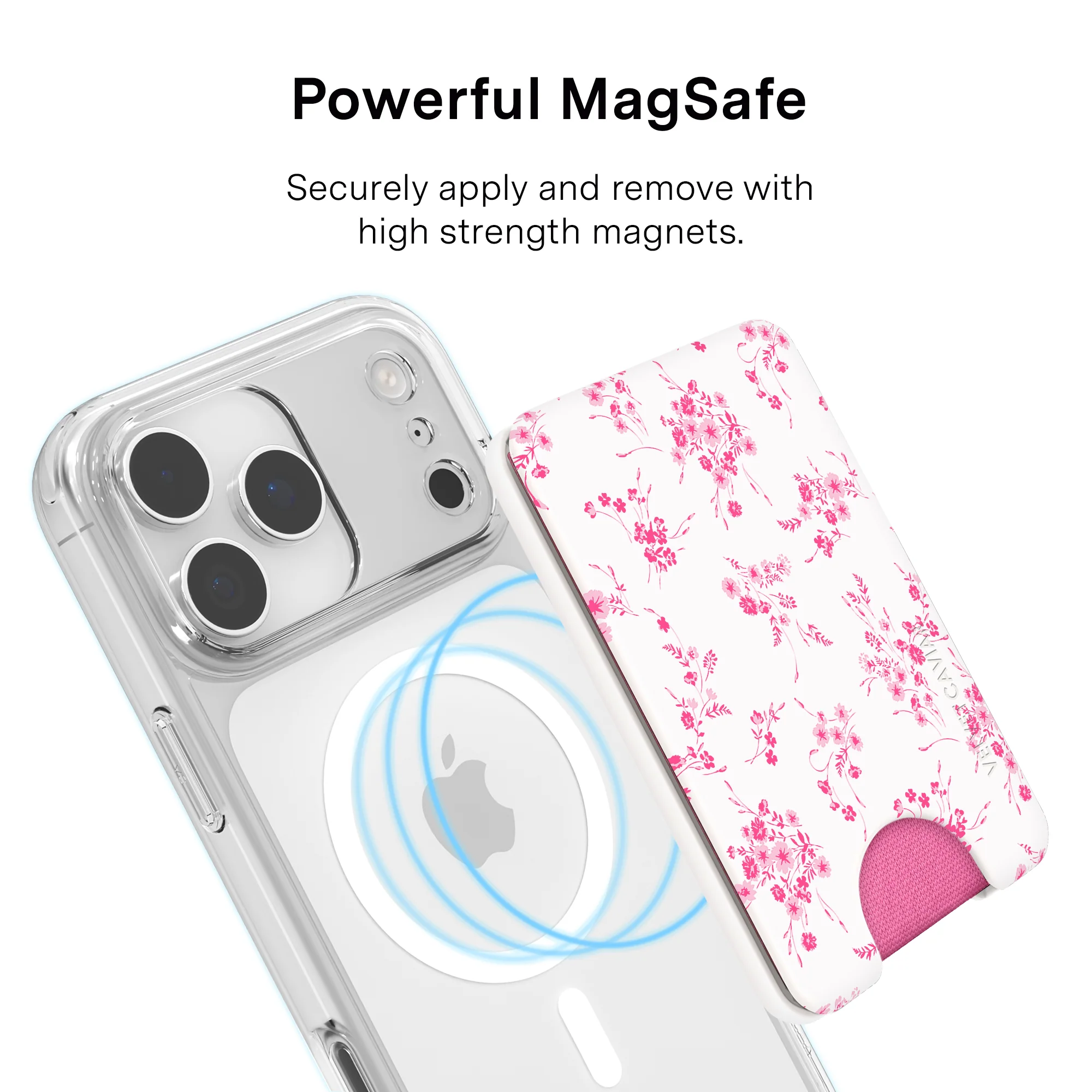 French Rose Floral MagSafe Wallet - Image 3