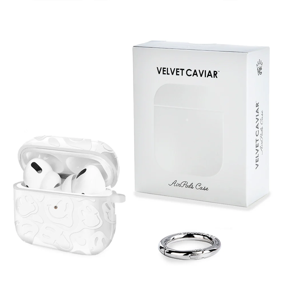 Clear Frosted Smiley AirPod Case - Image 10