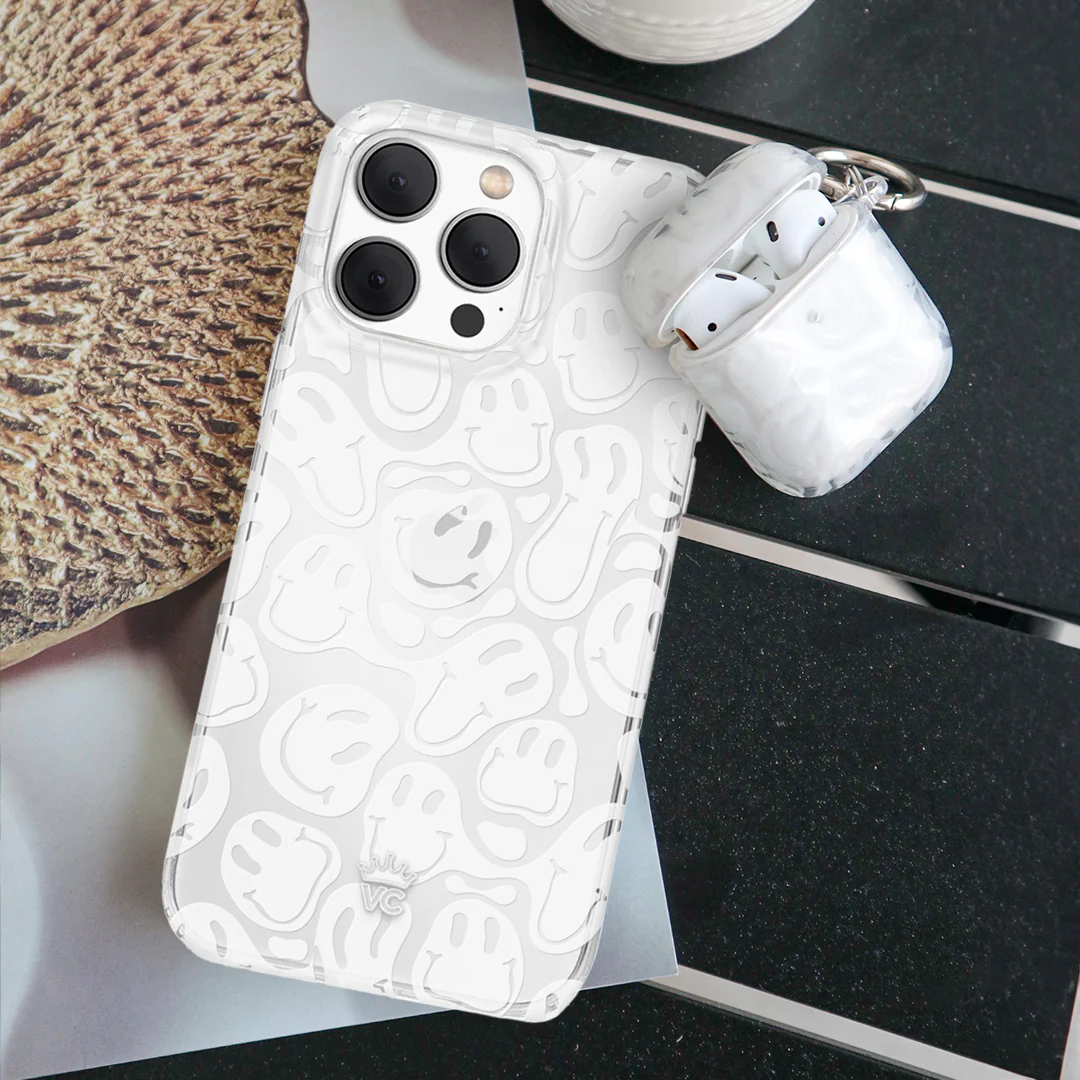 Clear Frosted Smiley AirPod Case - Image 11