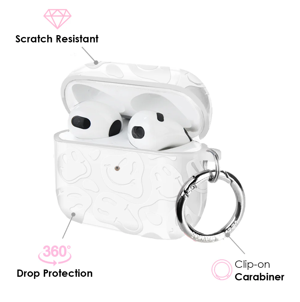 Clear Frosted Smiley AirPod Case - Image 13