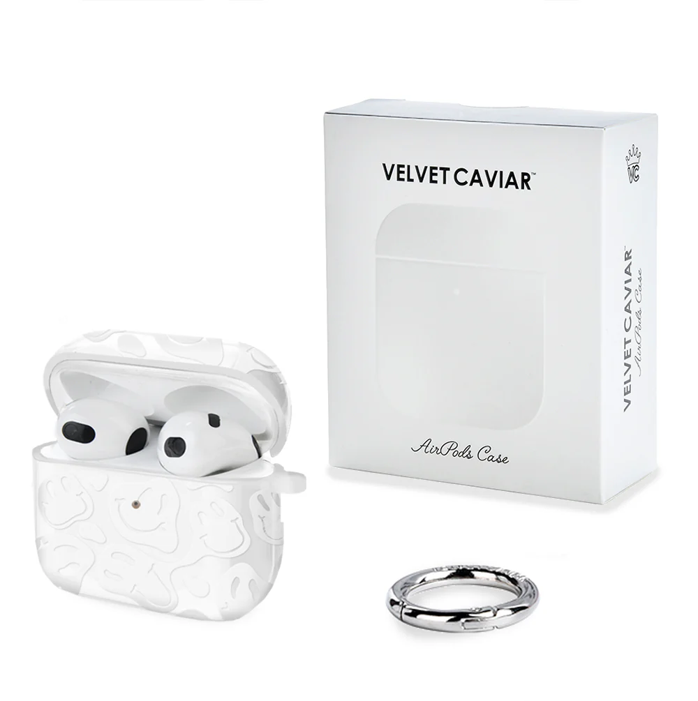 Clear Frosted Smiley AirPod Case - Image 15