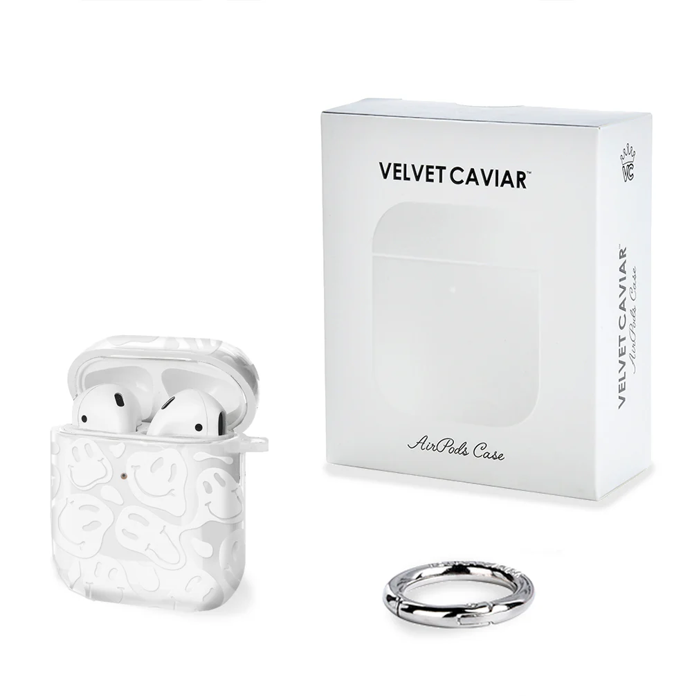 Clear Frosted Smiley AirPod Case - Image 5